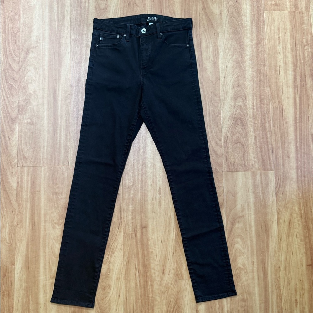High waisted black skinny jeans